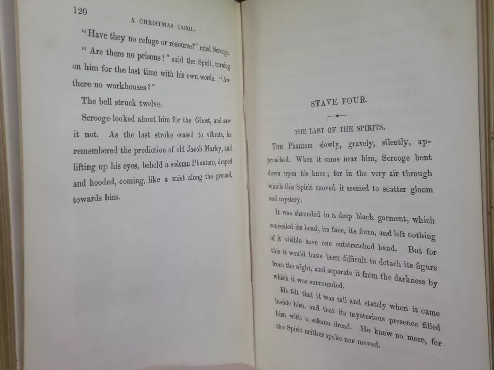 A CHRISTMAS CAROL BY CHARLES DICKENS 1844 FOURTH EDITION