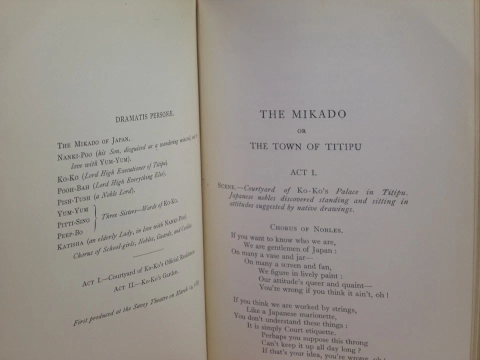 THE SAVOY OPERAS: BEING THE COMPLETE TEXT OF THE GILBERT & SULLIVAN OPERAS 1927 FINE BINDING