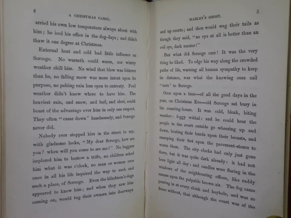A CHRISTMAS CAROL BY CHARLES DICKENS 1844 FOURTH EDITION