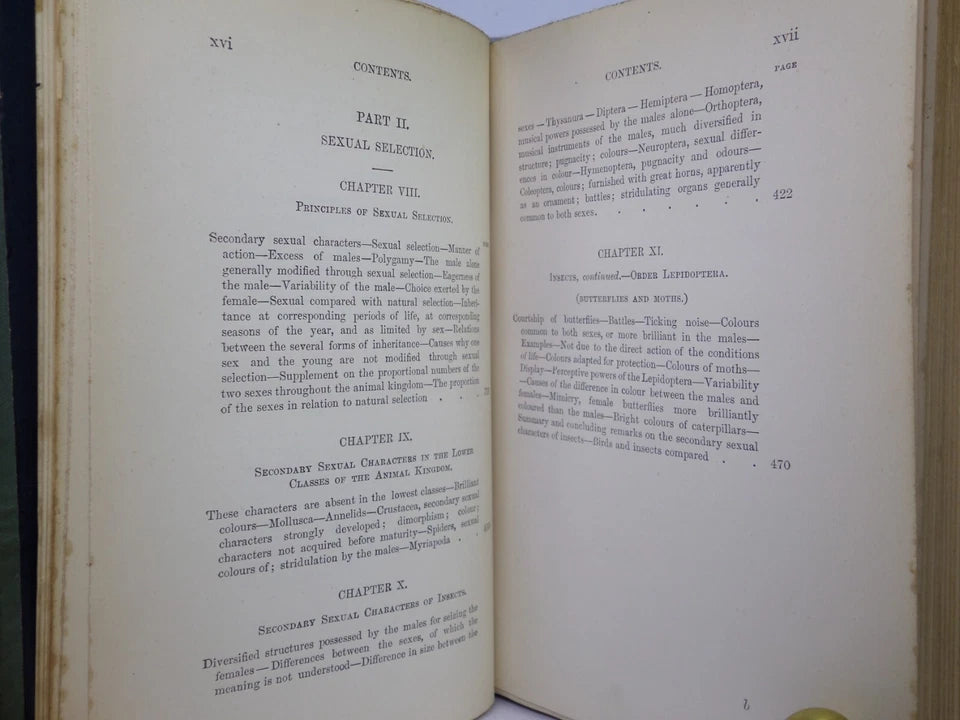 THE DESCENT OF MAN BY CHARLES DARWIN 1888 IN TWO VOLUMES