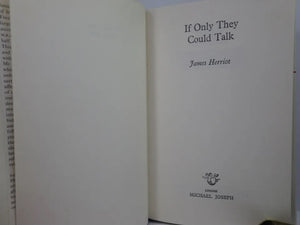 IF ONLY THEY COULD TALK BY JAMES HERRIOT 1970 FIRST EDITION