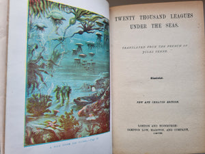 TWENTY THOUSAND LEAGUES UNDER THE SEAS BY JULES VERNE CIRCA 1900 LEATHER-BOUND