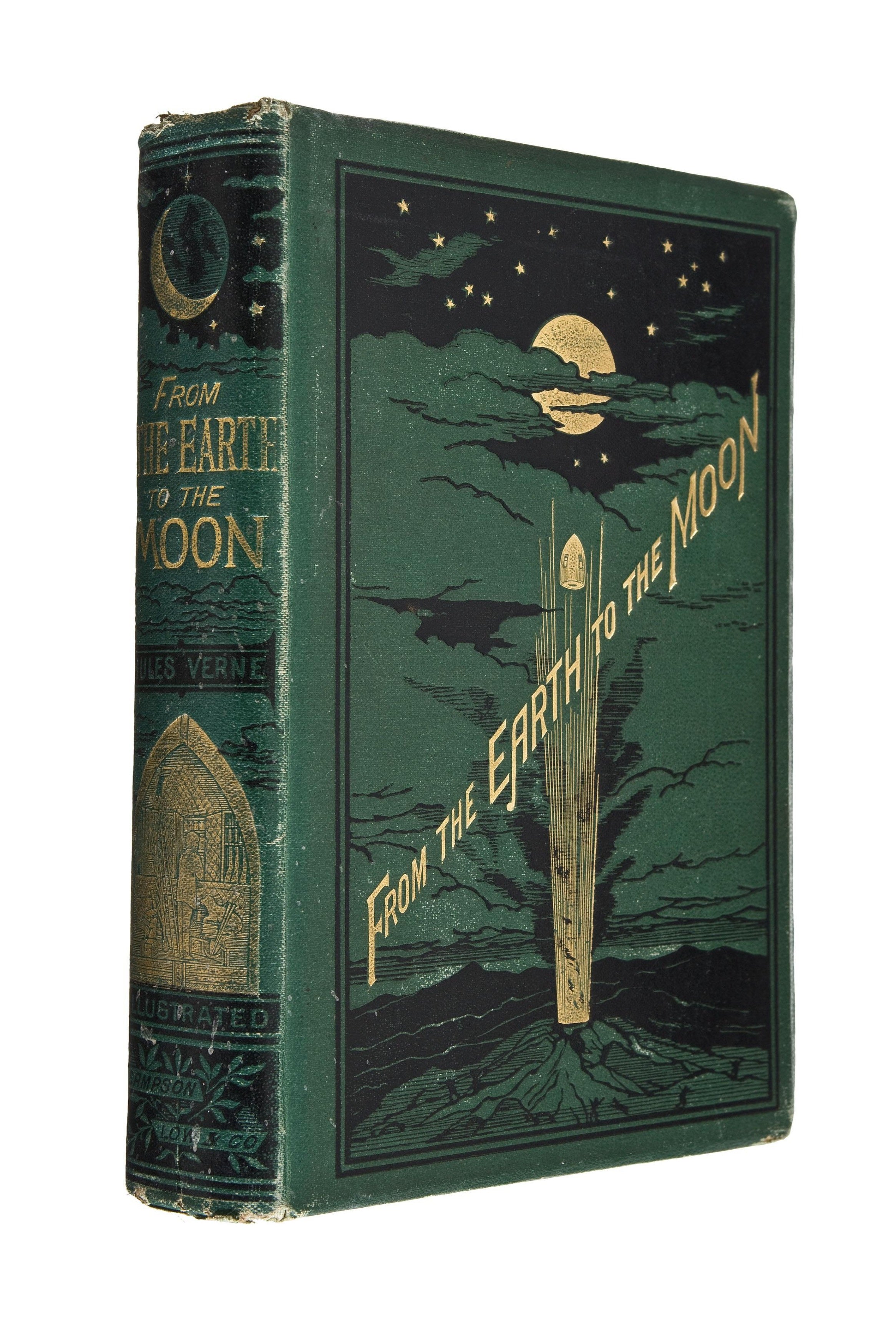 FROM THE EARTH TO THE MOON DIRECT IN 97 HOURS 20 MINUTES BY JULES VERNE 1873 FIRST ENGLISH EDITION