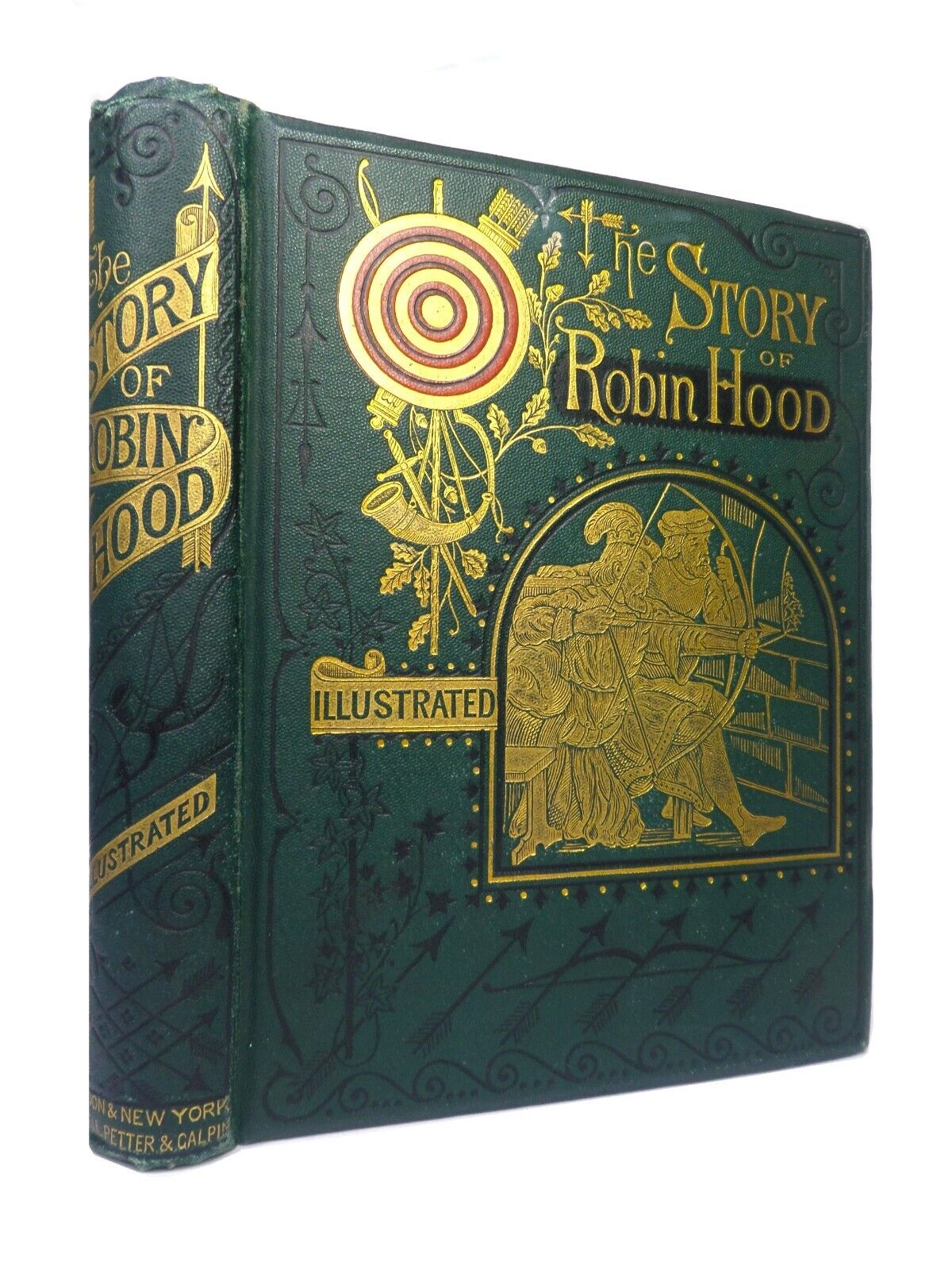 THE STORY OF ROBIN HOOD BY WILLIAM HEATON CA. 1870 ILLUSTRATED HARDCOVER