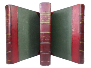 THE SCOTTISH NATION BY WILLIAM ANDERSON 1863 LEATHER BOUND IN 3 VOLUMES