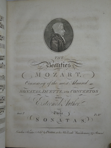 BEAUTIES OF MOZART CONSISTING OF THE MOST ADMIRED SONATAS, DUETTS & CONCERTOS BOOKS ONE TO SIX, CIRCA 1780-1810, RARE SHEET MUSIC