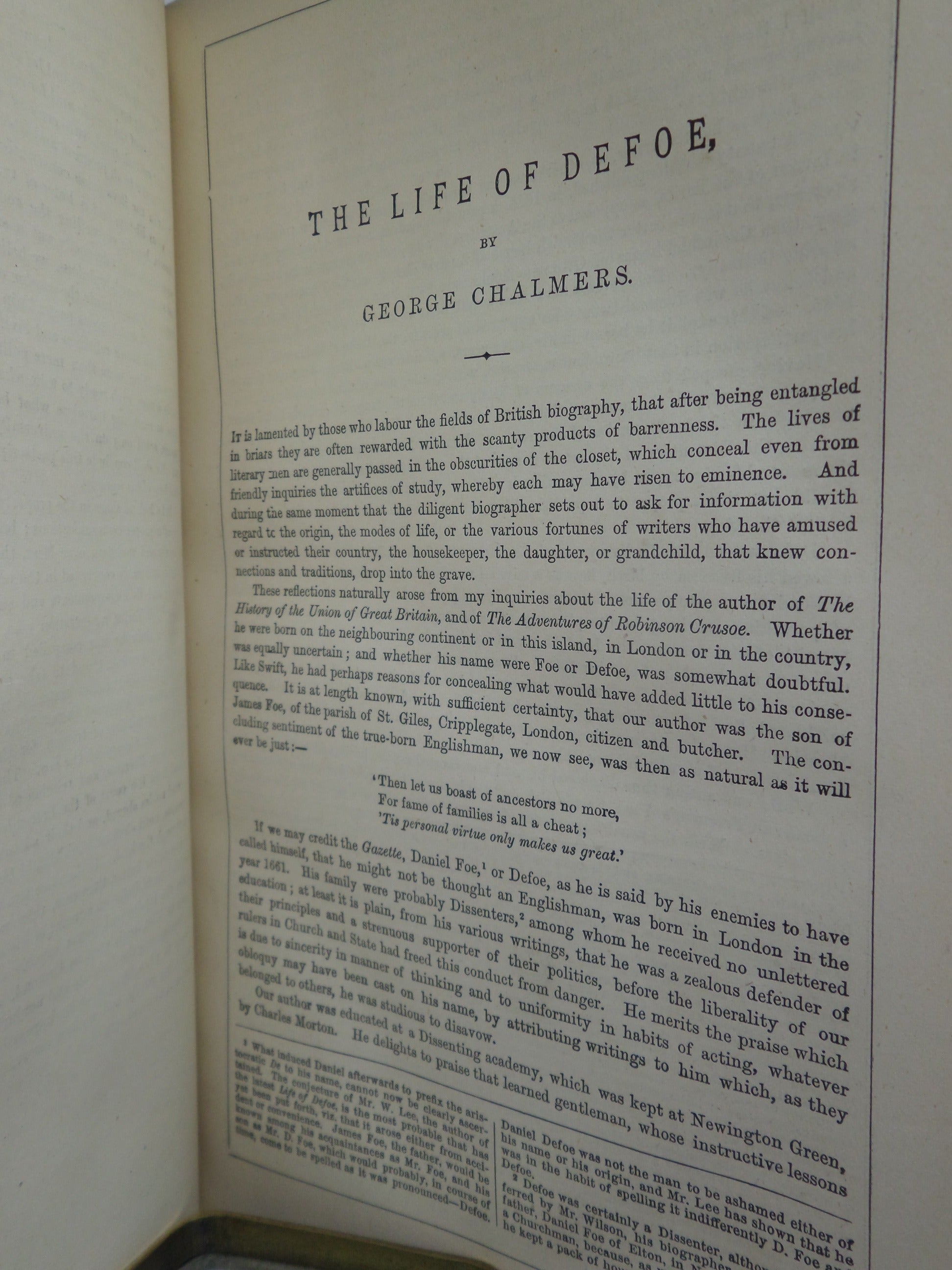 THE WORKS OF DANIEL DEFOE 1889 LEATHER-BOUND