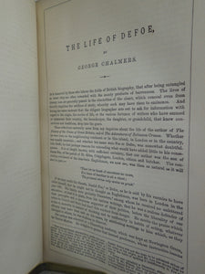 THE WORKS OF DANIEL DEFOE 1889 LEATHER-BOUND