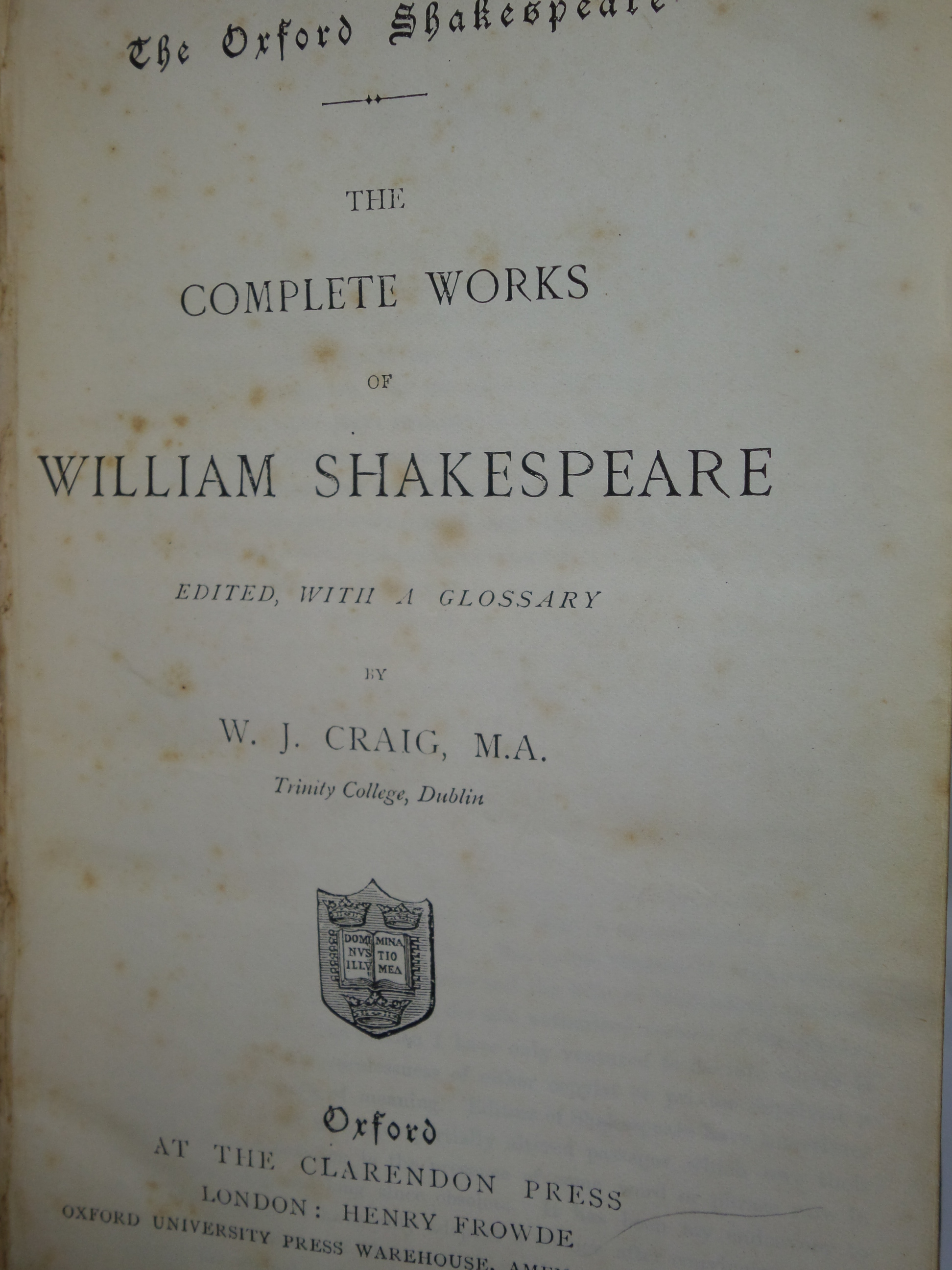 THE COMPLETE WORKS OF WILLIAM SHAKESPEARE CIRCA 1900 FINE RIVIERE BINDING