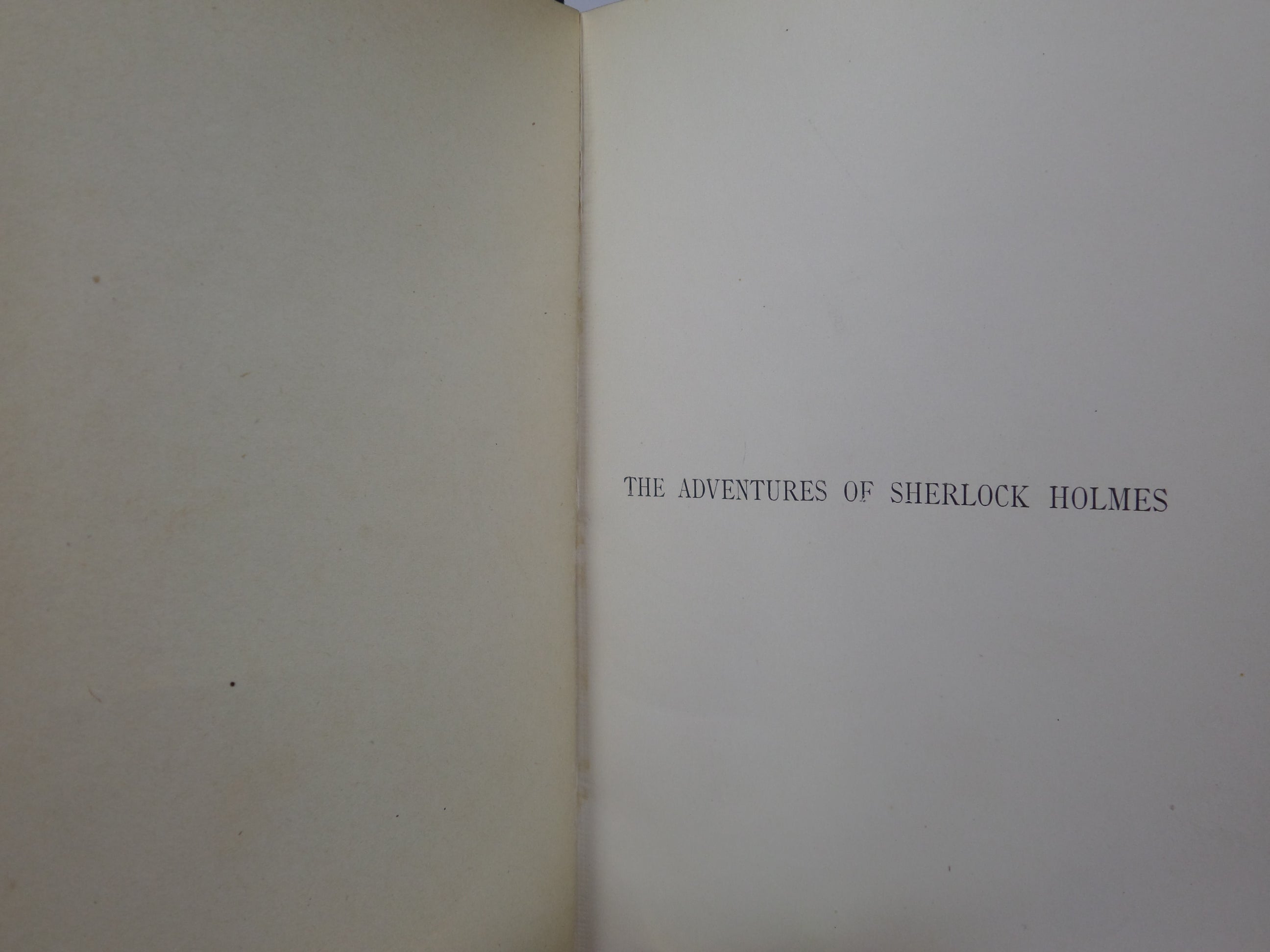 THE ADVENTURES OF SHERLOCK HOLMES BY ARTHUR CONAN DOYLE 1902 SOUVENIR EDITION