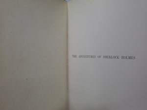 THE ADVENTURES OF SHERLOCK HOLMES BY ARTHUR CONAN DOYLE 1902 SOUVENIR EDITION