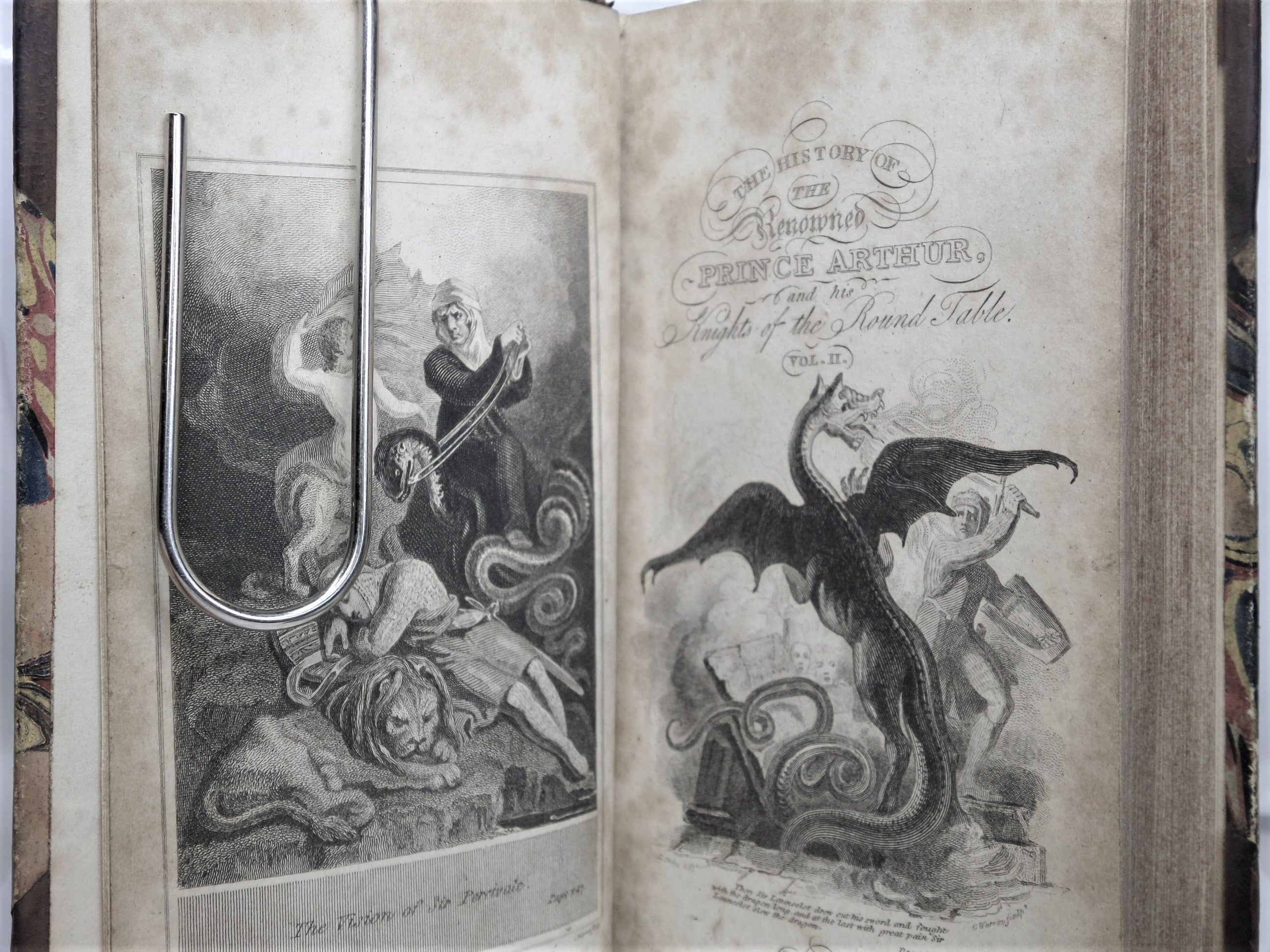 LA MORT D'ARTHUR BY THOMAS MALORY 1816 LEATHER BOUND IN TWO VOLUMES