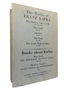 IN THE PENAL SETTLEMENT BY FRANZ KAFKA 1949 FIRST UK EDITION