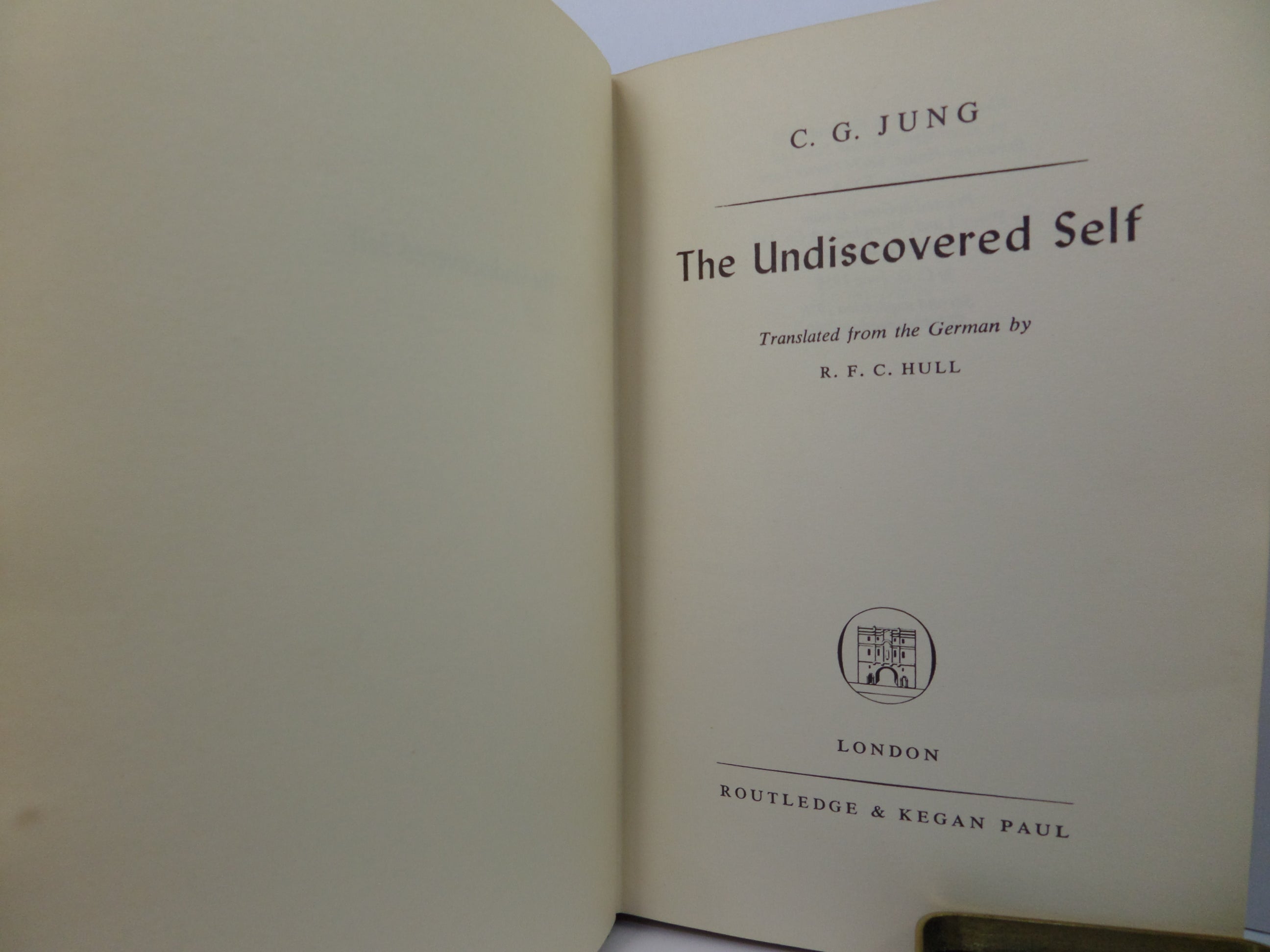 THE UNDISCOVERED SELF BY C. G. JUNG 1960 THIRD IMPRESSION HARDCOVER
