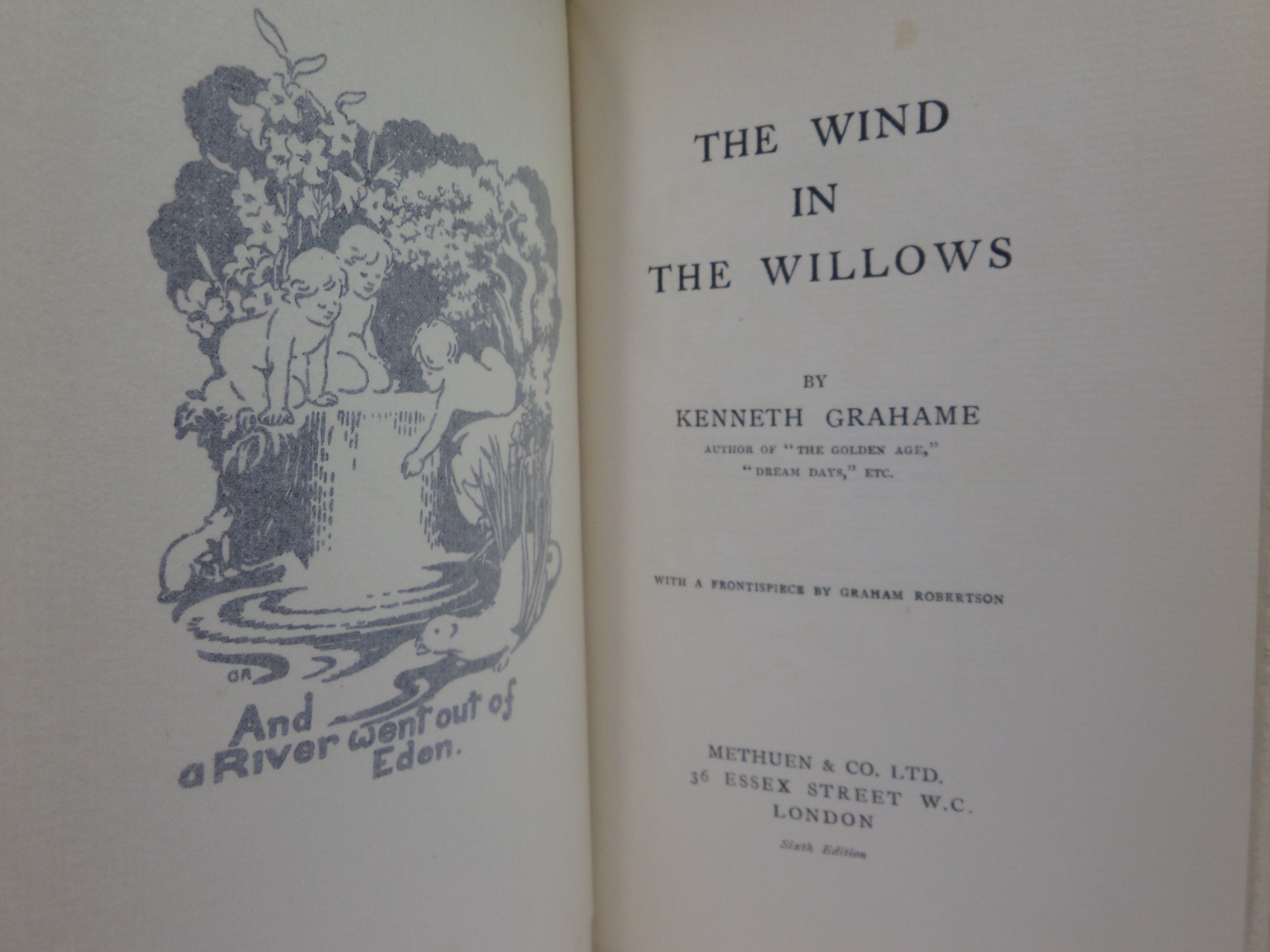 THE WIND IN THE WILLOWS BY KENNETH GRAHAME 1911 SIXTH EDITION