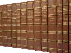 THE WORKS OF RUDYARD KIPLING IN 24 VOLUMES FINELY BOUND BY BICKERS & SON 1902-10