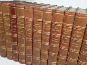 THE WORKS OF RUDYARD KIPLING IN 24 VOLUMES FINELY BOUND BY BICKERS & SON 1902-10
