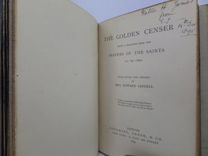 THE GOLDEN CENSER - PRAYERS OF THE SAINTS 1890 STUNNING ARTS AND CRAFTS BINDING