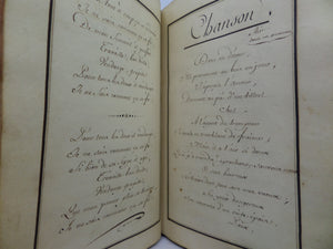 18TH CENTURY FRENCH MANUSCRIPT SONGBOOK 1756 RECUEIL DE CHANSONS