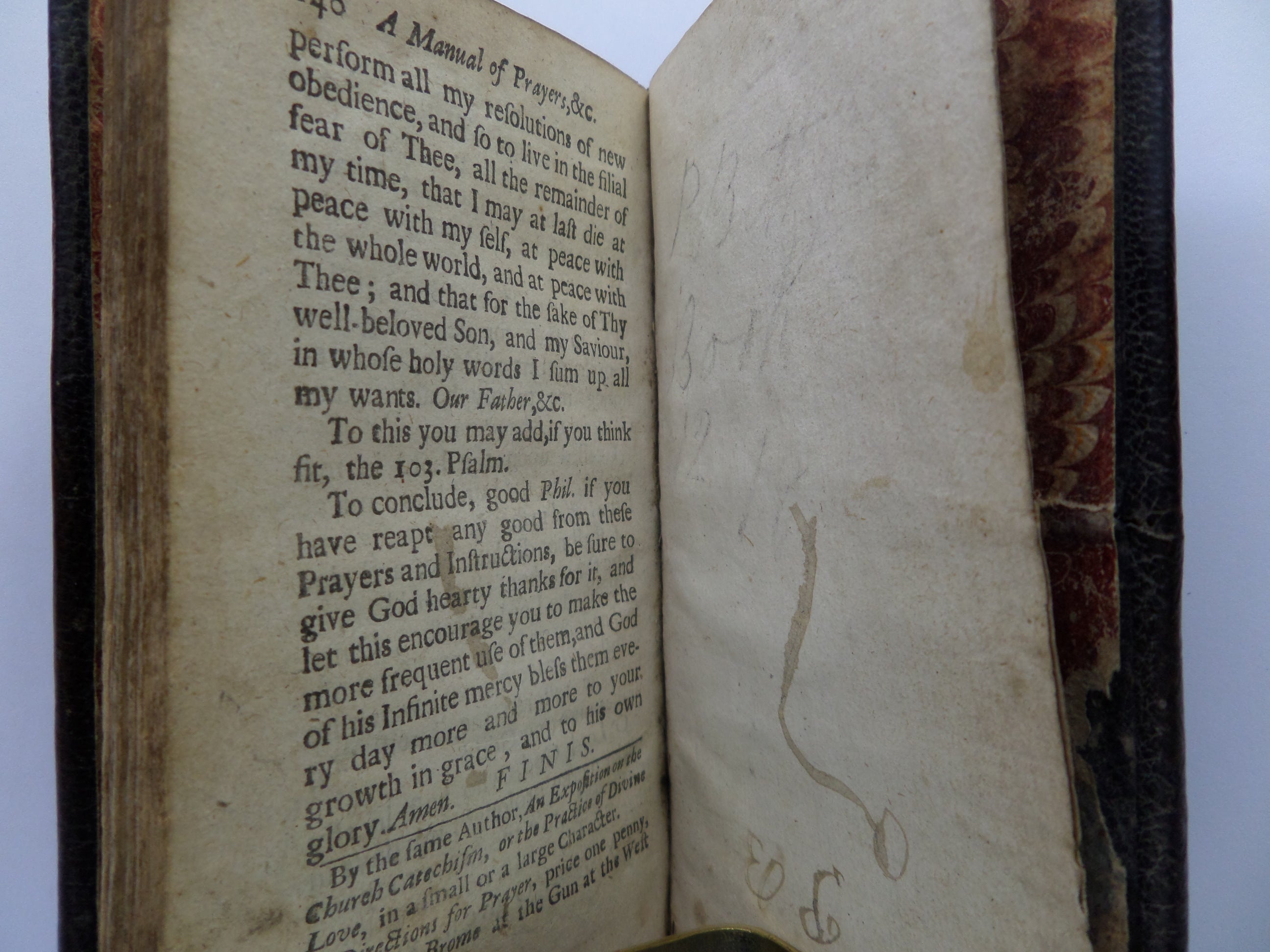 A MANUAL OF PRAYERS FOR THE USE OF THE SCHOLARS OF WINCHESTER COLLEGE 1692