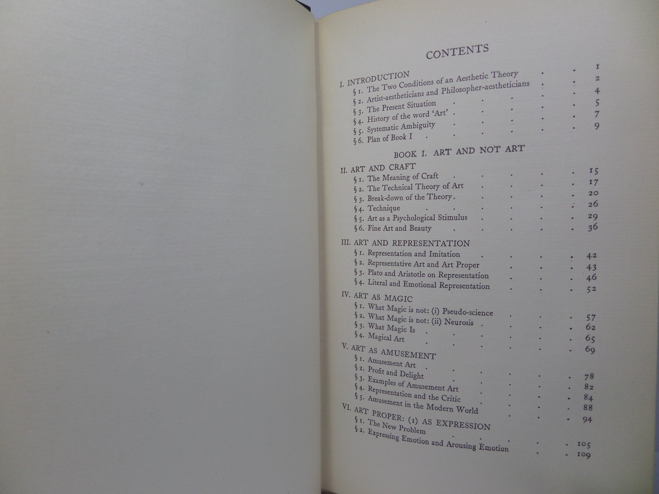 THE PRINCIPLES OF ART BY R.G. COLLINGWOOD 1938 FIRST EDITION HARDCOVER