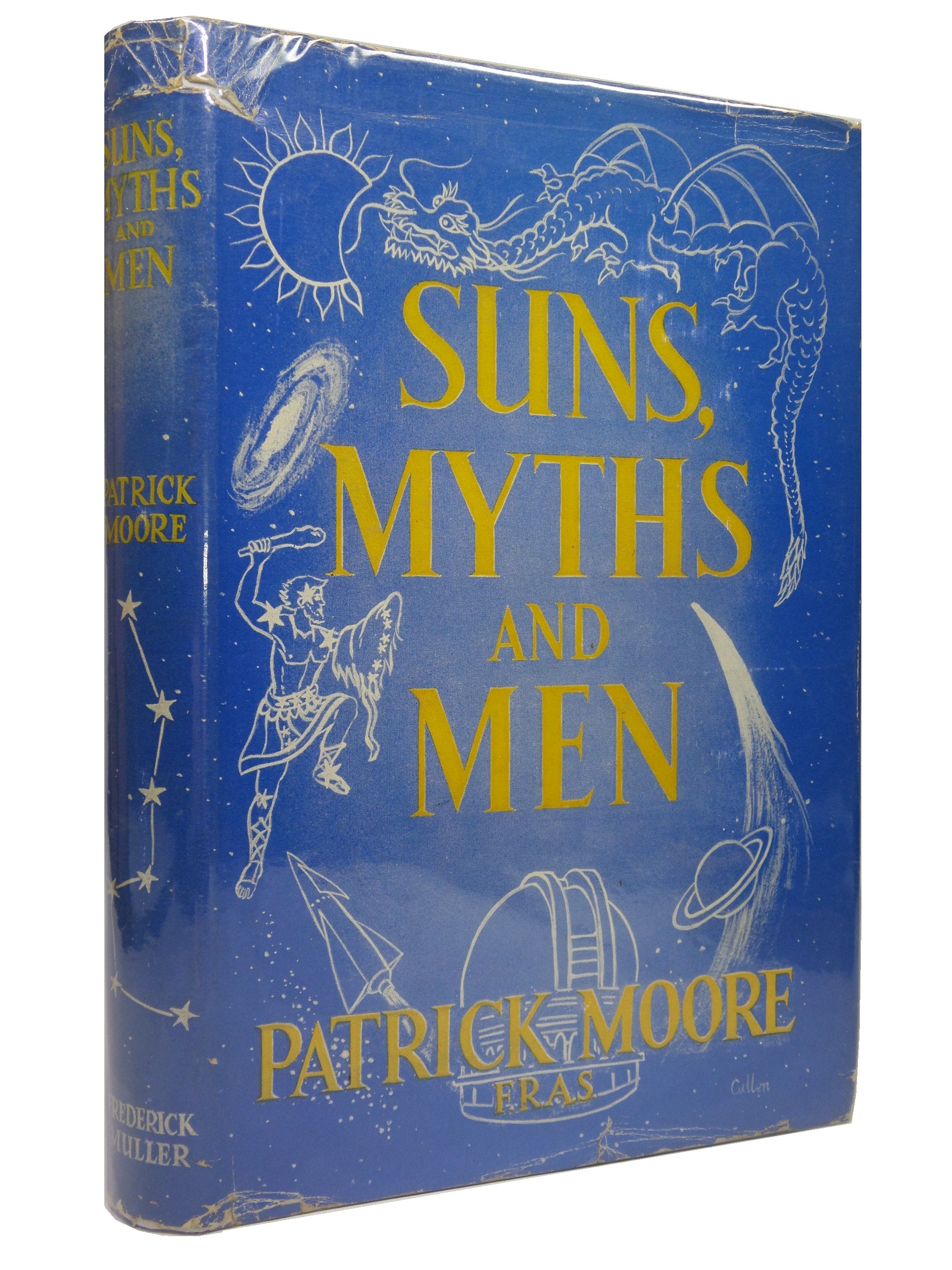 SUNS, MYTHS AND MEN BY PATRICK MOORE 1954 RARE FIRST EDITION HARDBACK