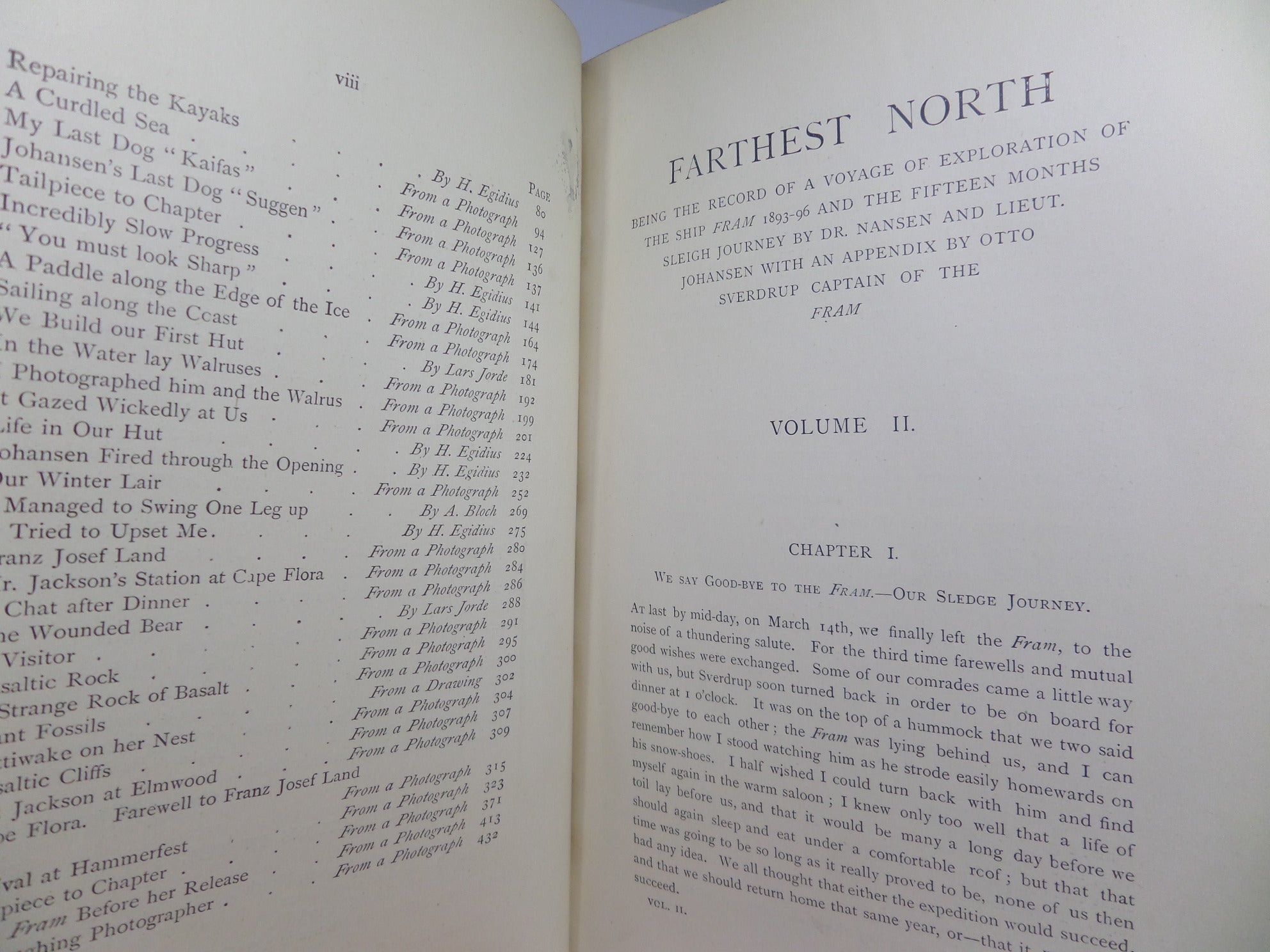 FARTHEST NORTH BY FRIDTJOF NANSEN 1898 TWO VOLUMES LEATHER BOUND