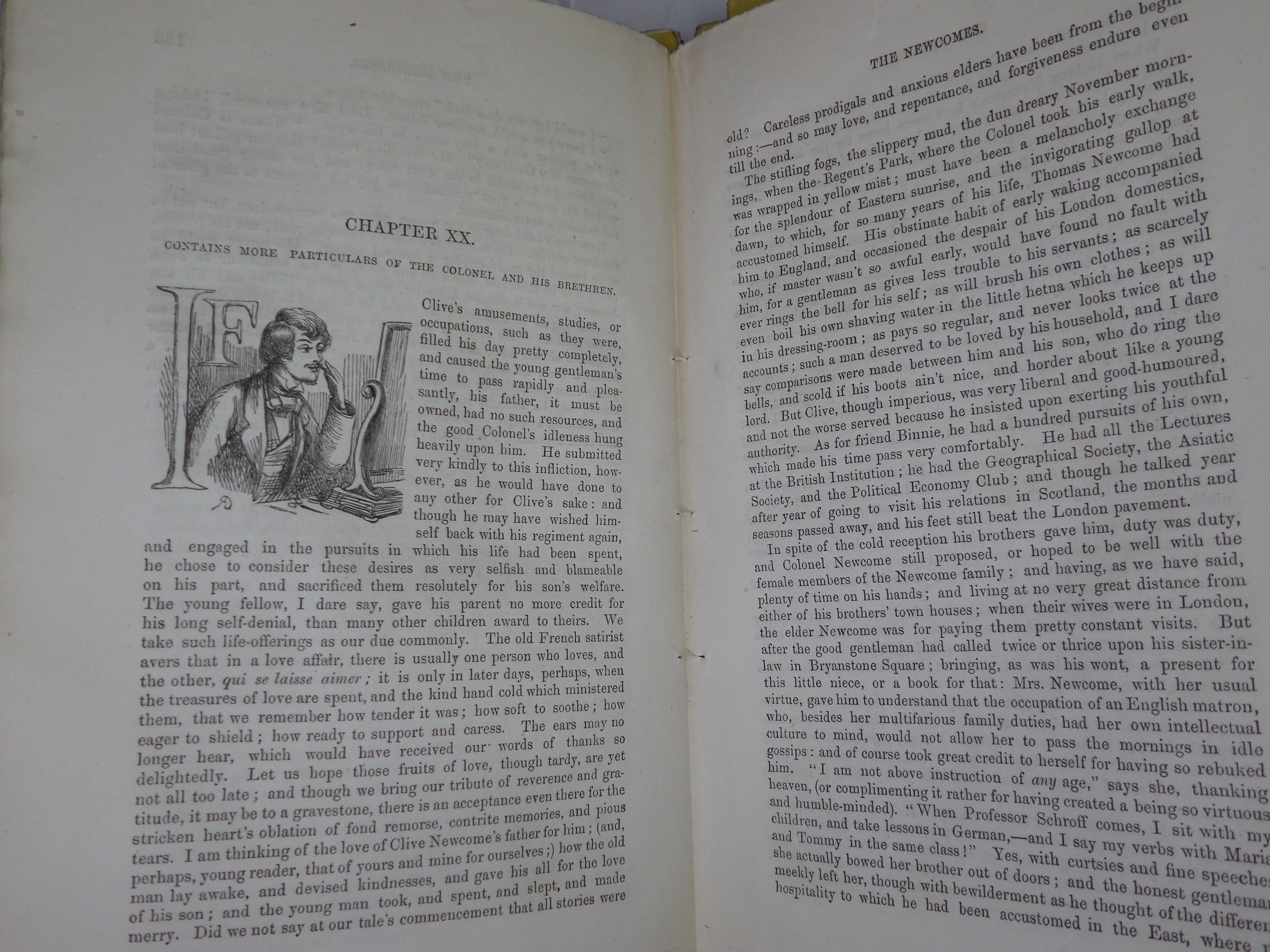 THE NEWCOMES BY WILLIAM MAKEPEACE THACKERAY 1853-1855 IN 23/24 MONTHLY PARTS, CUSTOM MOROCCO CASES