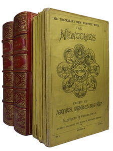 THE NEWCOMES BY WILLIAM MAKEPEACE THACKERAY 1853-1855 IN 23/24 MONTHLY PARTS, CUSTOM MOROCCO CASES