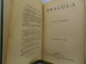 DRACULA BY BRAM STOKER 1927 SEVENTEENTH EDITION