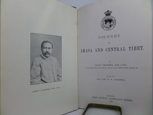 JOURNEY TO LHASA AND CENTRAL TIBET BY SARAT CHANDRA DAS 1902 FIRST EDITION