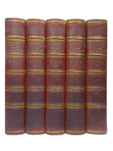 LIVES OF THE ARTISTS BY GIORGIO VASARI 1850-1852 LEATHER BOUND SET