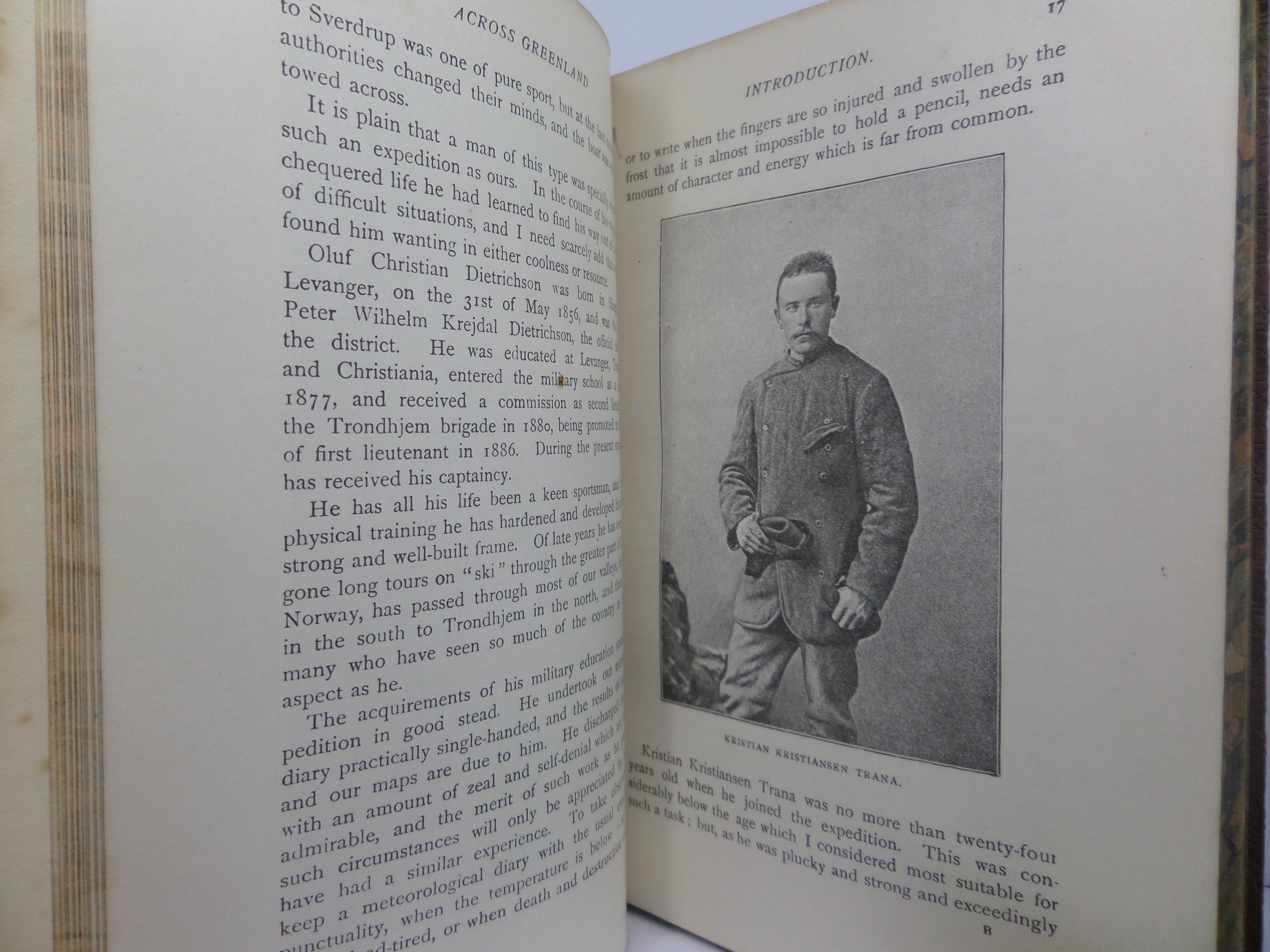 THE FIRST CROSSING OF GREENLAND BY FRIDTJOF NANSEN 1898 LEATHER BINDING