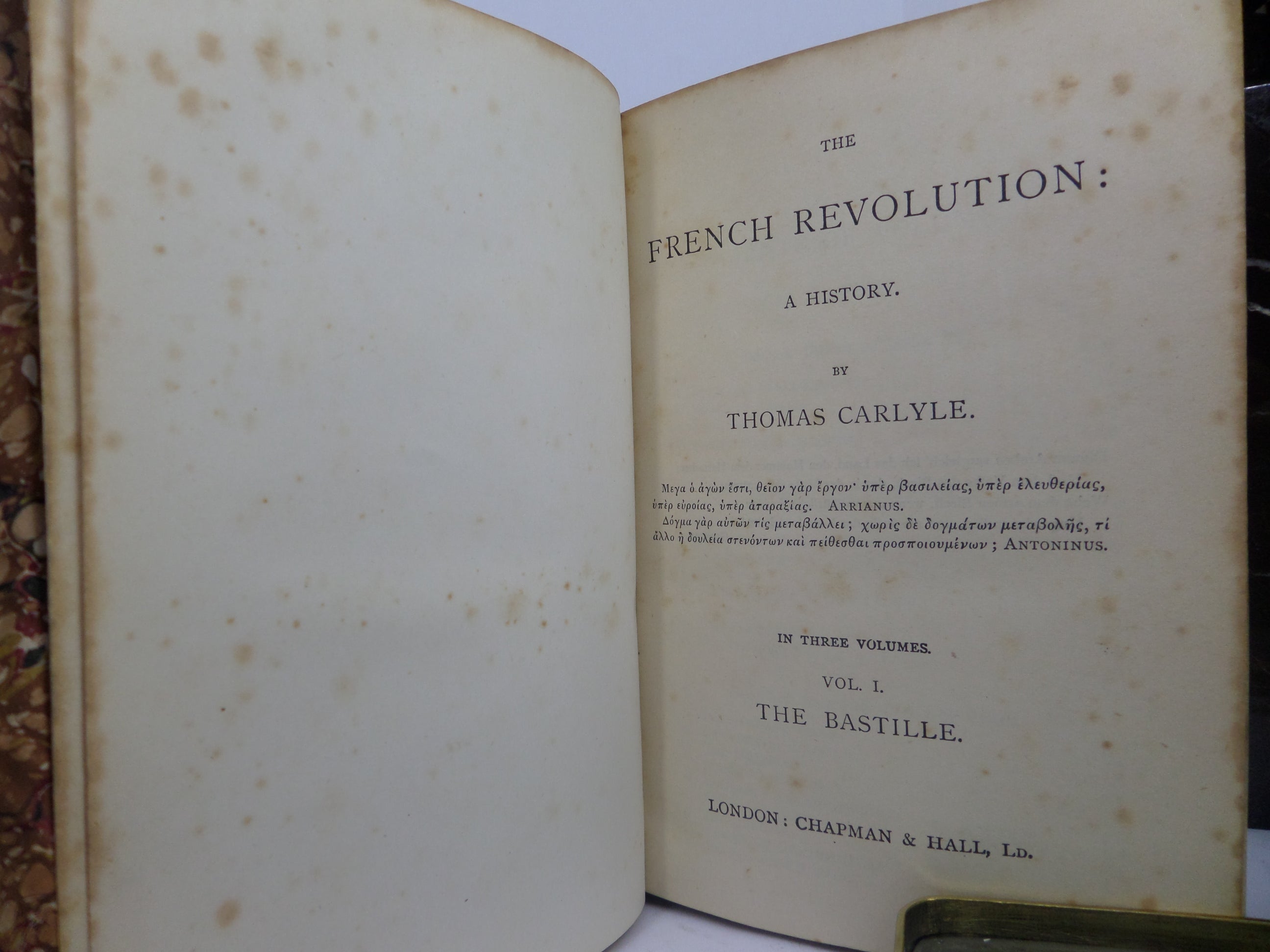 THE FRENCH REVOLUTION BY THOMAS CARLYLE CA.1900 FINE LEATHER BINDING