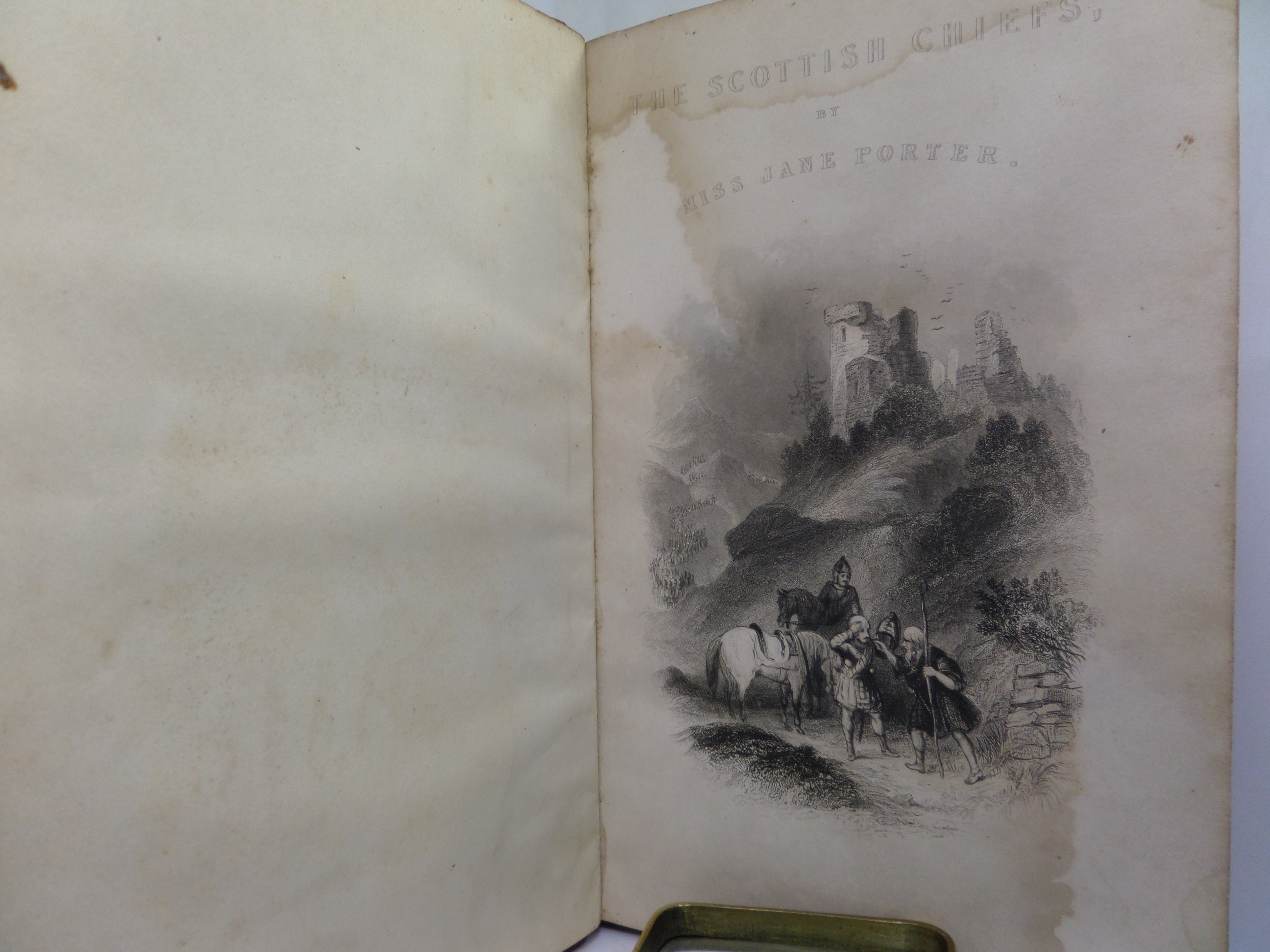 THE SCOTTISH CHIEFS BY MISS JANE PORTER 1840 ILLUSTRATED EDITION LEATHER-BOUND