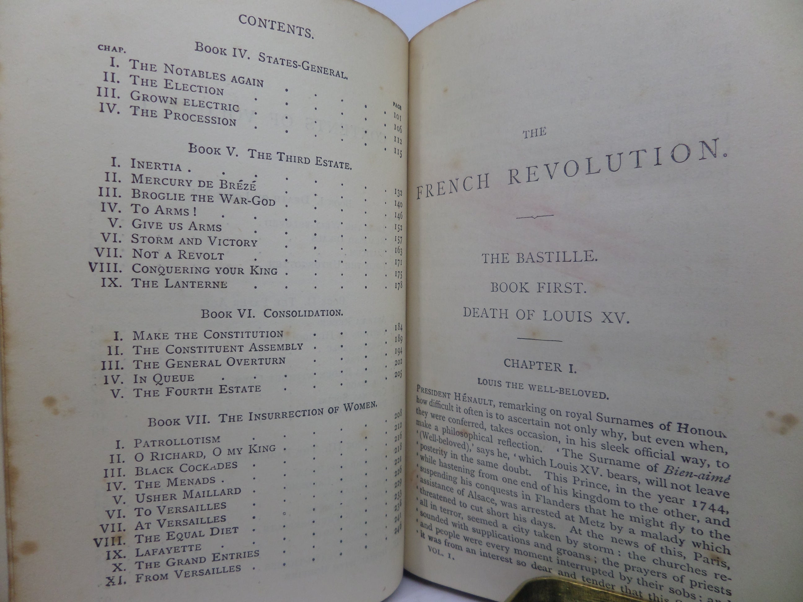 THE FRENCH REVOLUTION BY THOMAS CARLYLE CA.1900 FINE LEATHER BINDING