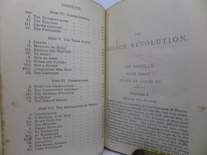 THE FRENCH REVOLUTION BY THOMAS CARLYLE CA.1900 FINE LEATHER BINDING