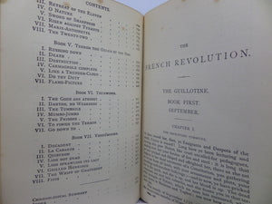 THE FRENCH REVOLUTION BY THOMAS CARLYLE CA.1900 FINE LEATHER BINDING