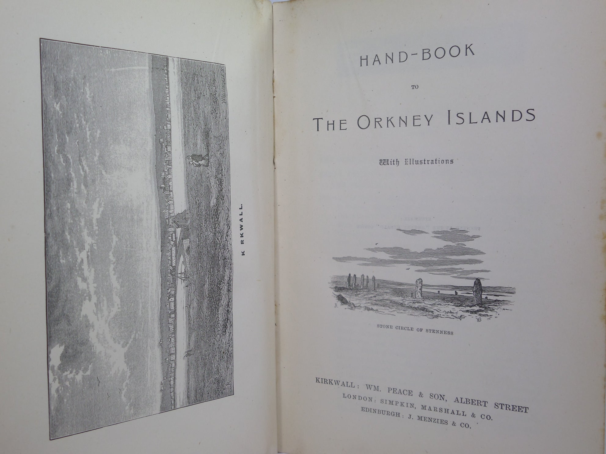 HAND-BOOK TO THE ORKNEY ISLANDS, PUBLISHED BY WILLIAM PEACE CA.1912