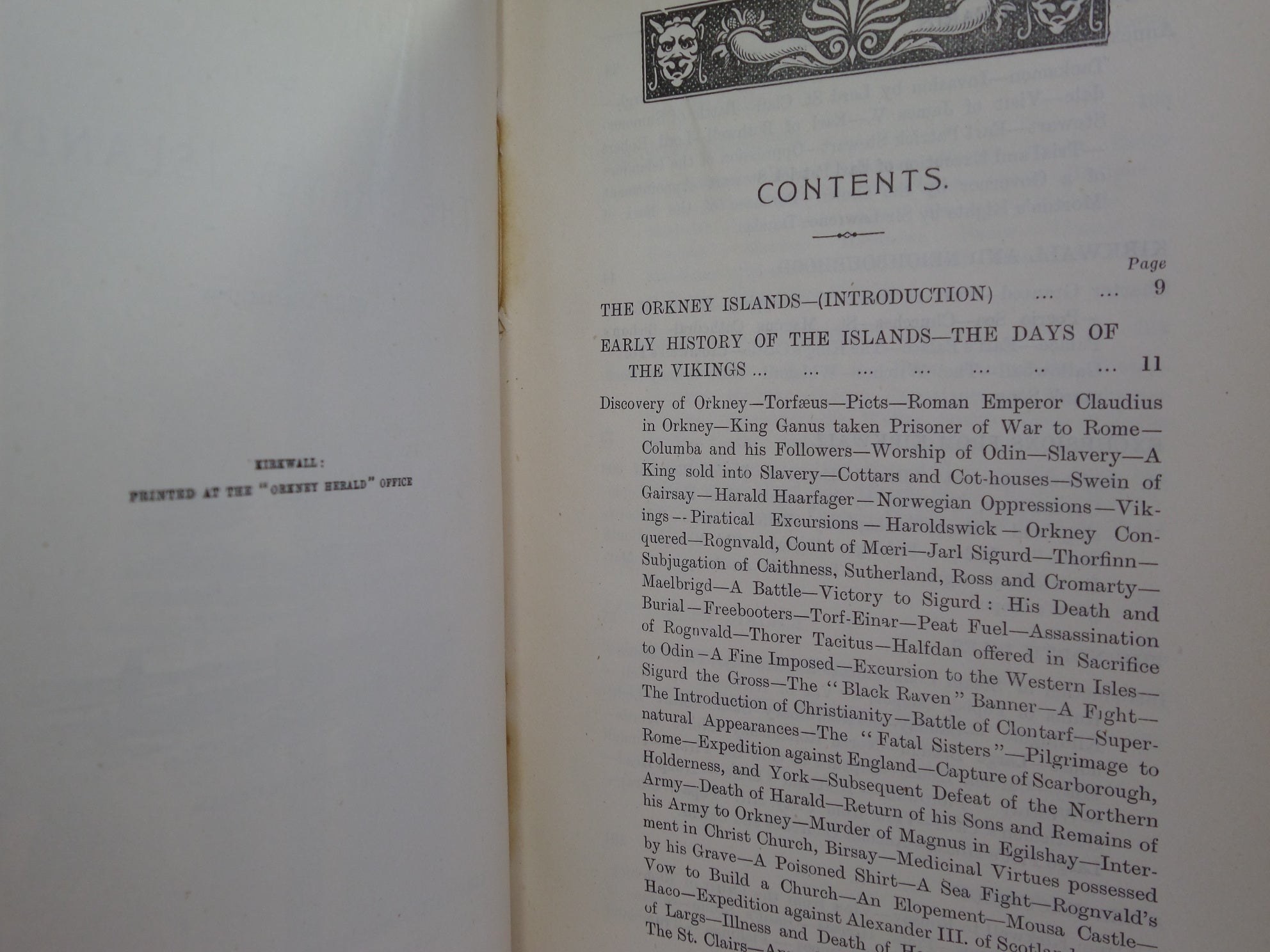 HAND-BOOK TO THE ORKNEY ISLANDS, PUBLISHED BY WILLIAM PEACE CA.1912