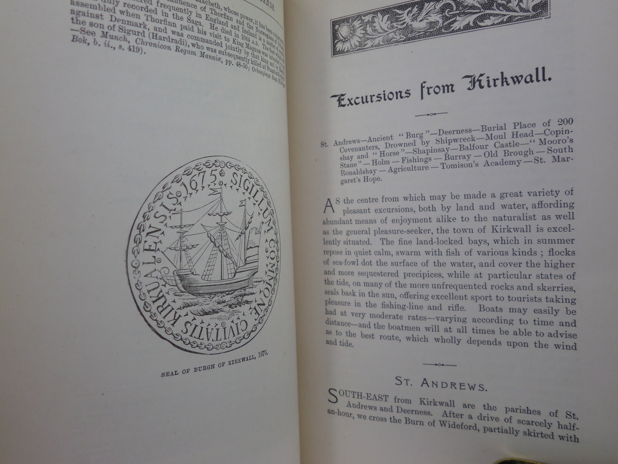 HAND-BOOK TO THE ORKNEY ISLANDS, PUBLISHED BY WILLIAM PEACE CA.1912