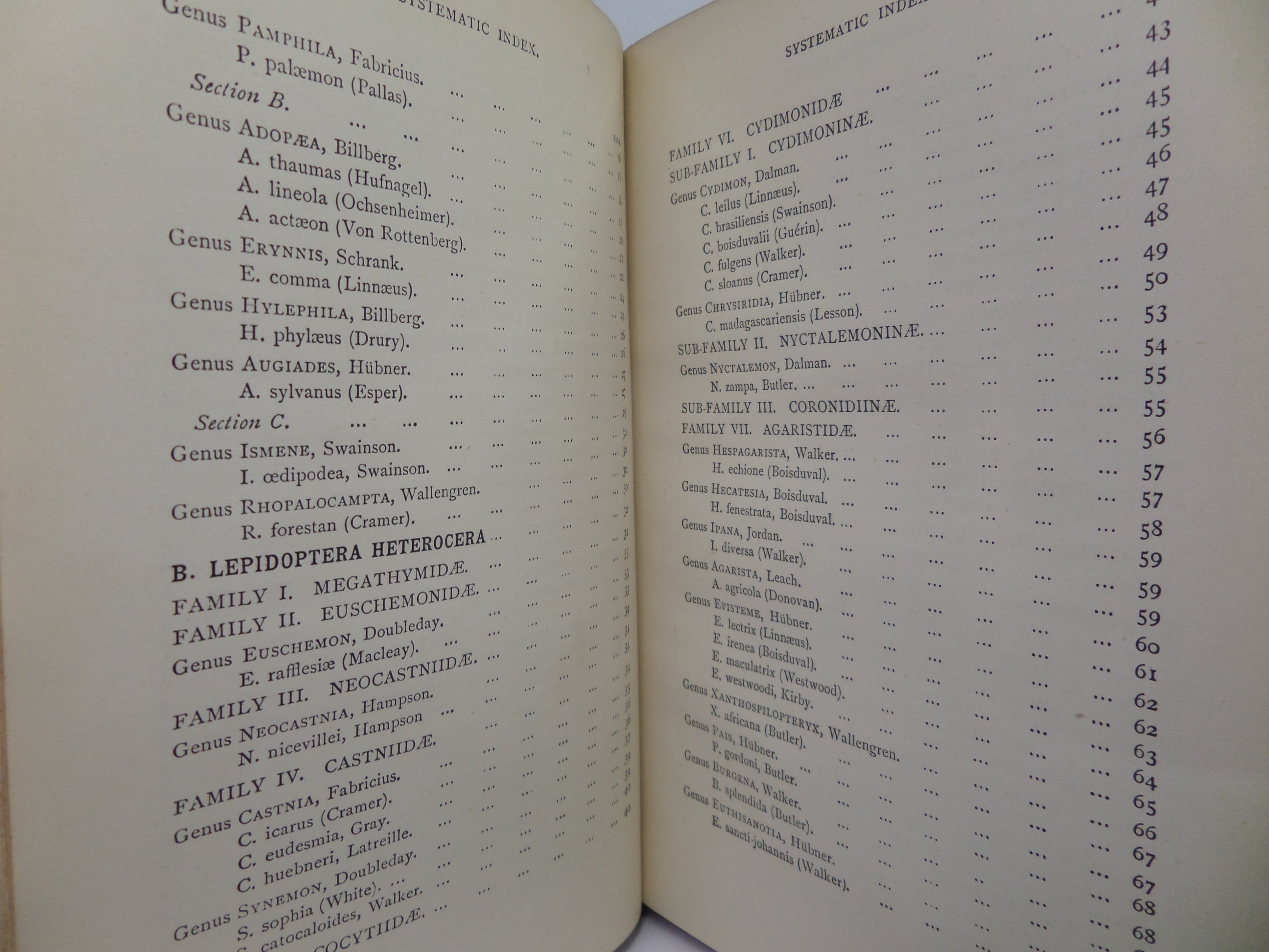 A HAND-BOOK TO THE ORDER LEPIDOPTERA [BUTTERFLIES & MOTHS] BY W.F. KIRBY 1896-97