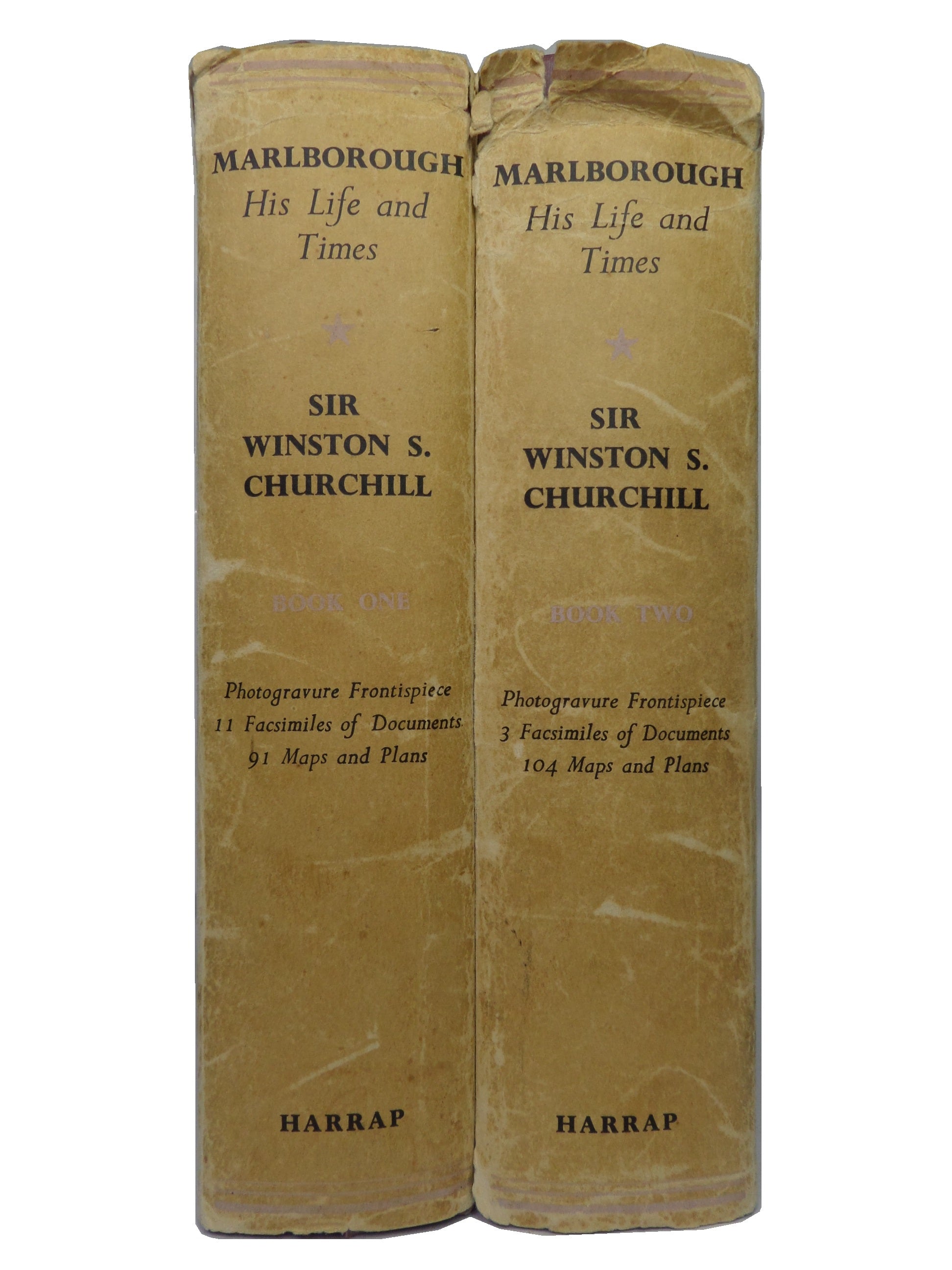 MARLBOROUGH HIS LIFE AND TIMES BY WINSTON CHURCHILL 1958 IN TWO VOLUMES