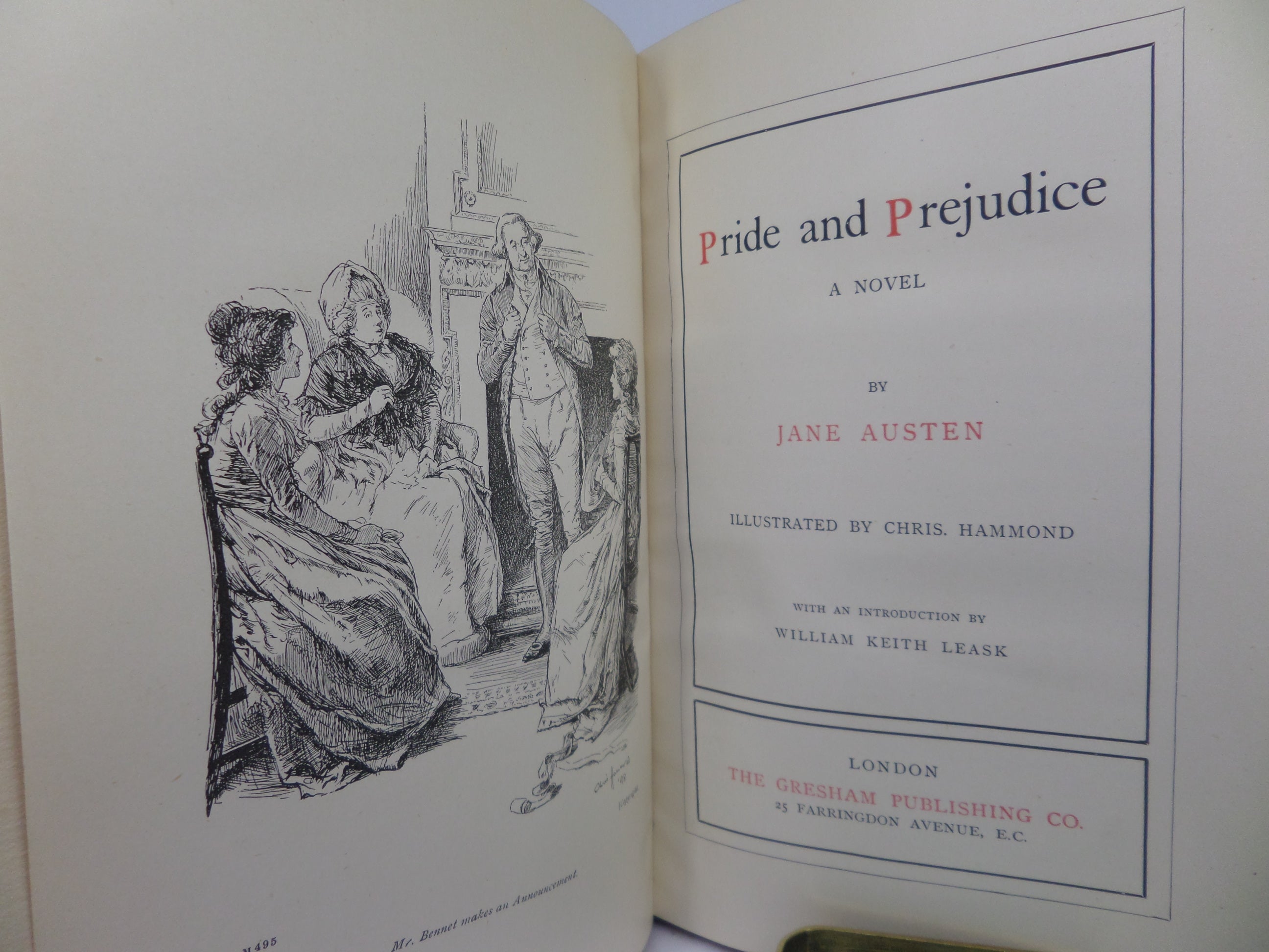 PRIDE AND PREJUDICE BY JANE AUSTEN 1900 TALWIN MORRIS DESIGN ILLUSTRATED EDITION