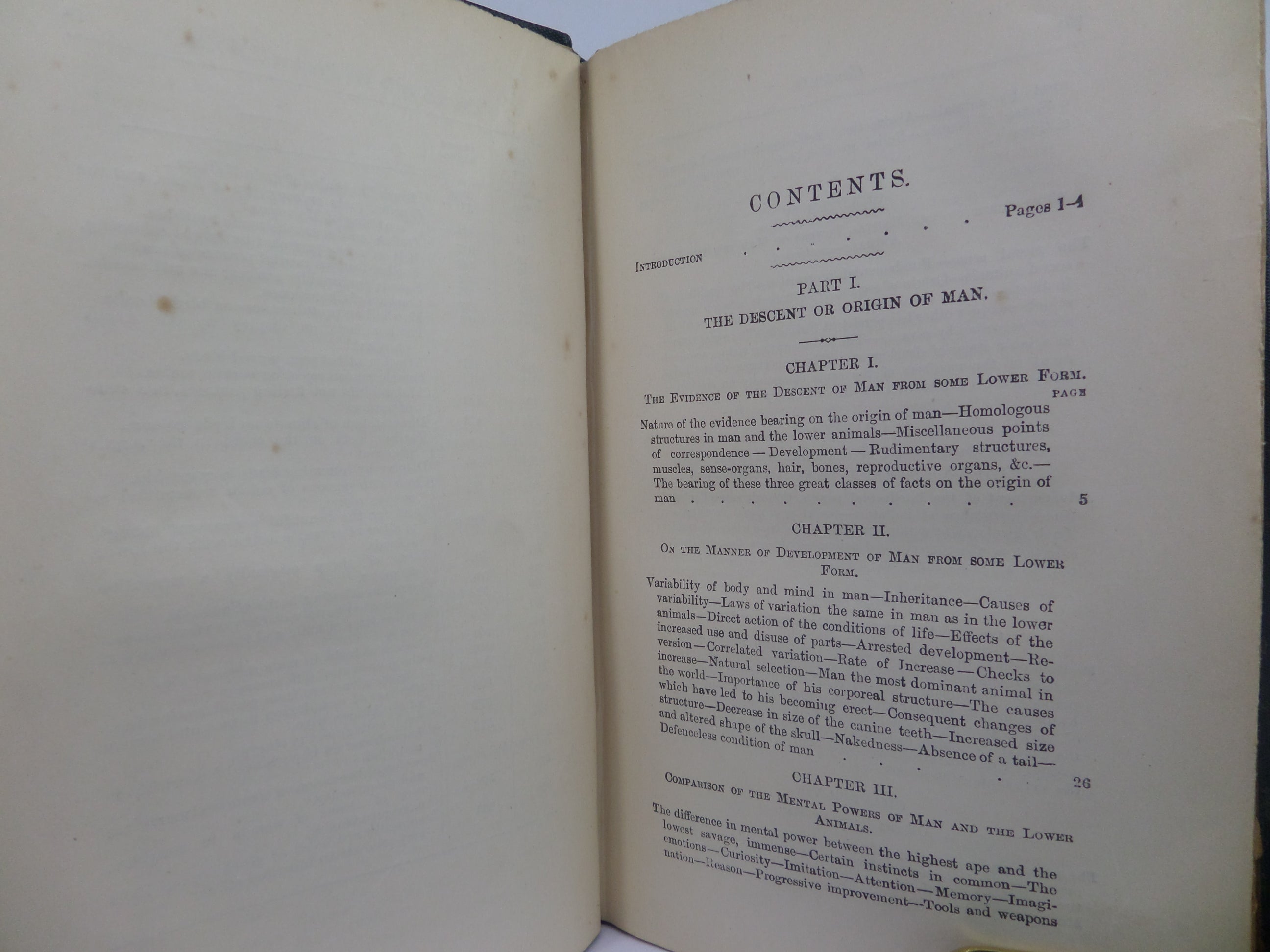 THE DESCENT OF MAN BY CHARLES DARWIN 1890