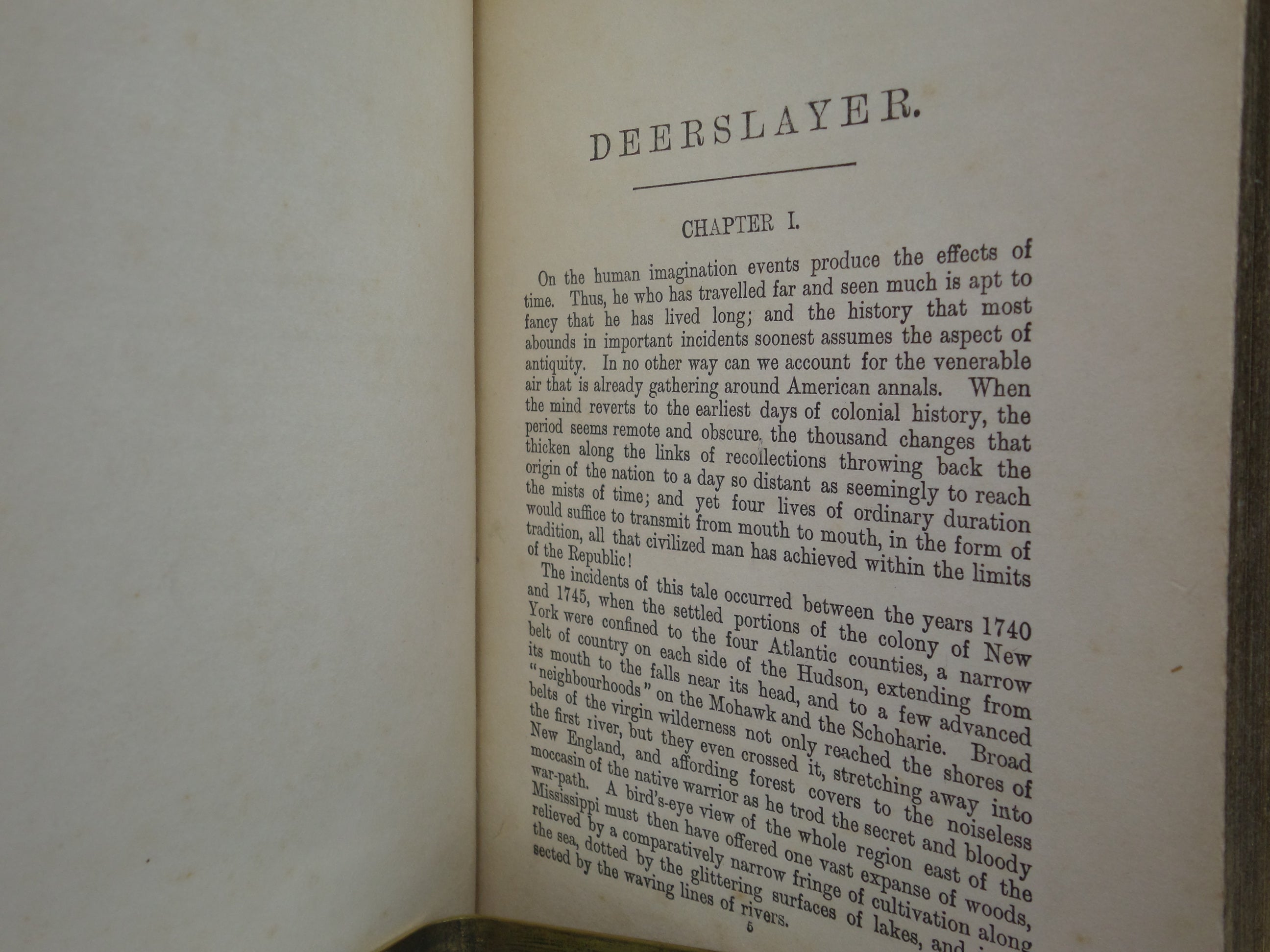 DEERSLAYER OR THE FIRST WAR-PATH BY JAMES FENIMORE COOPER 1900 FINE LEATHER BINDING