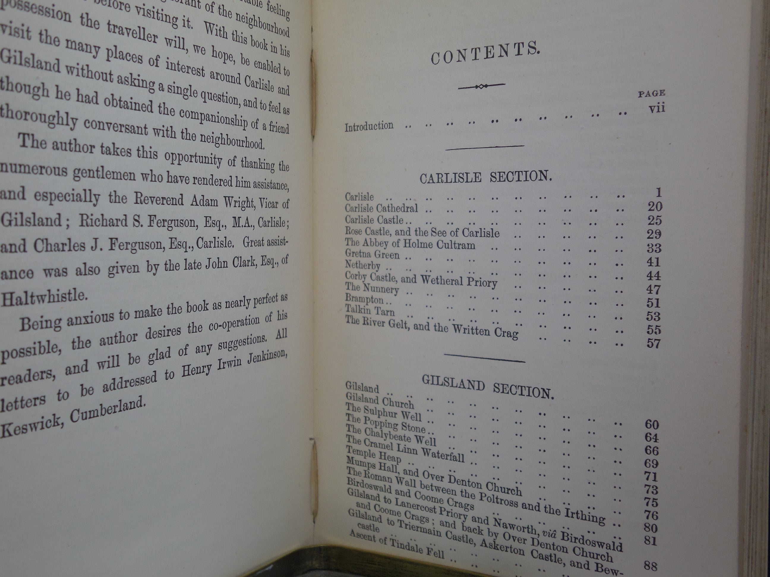 JENKINSON'S PRACTICAL GUIDE TO CARLISLE, GILSLAND, ROMAN WALL, AND NEIGHBOURHOOD 1884 SECOND EDITION