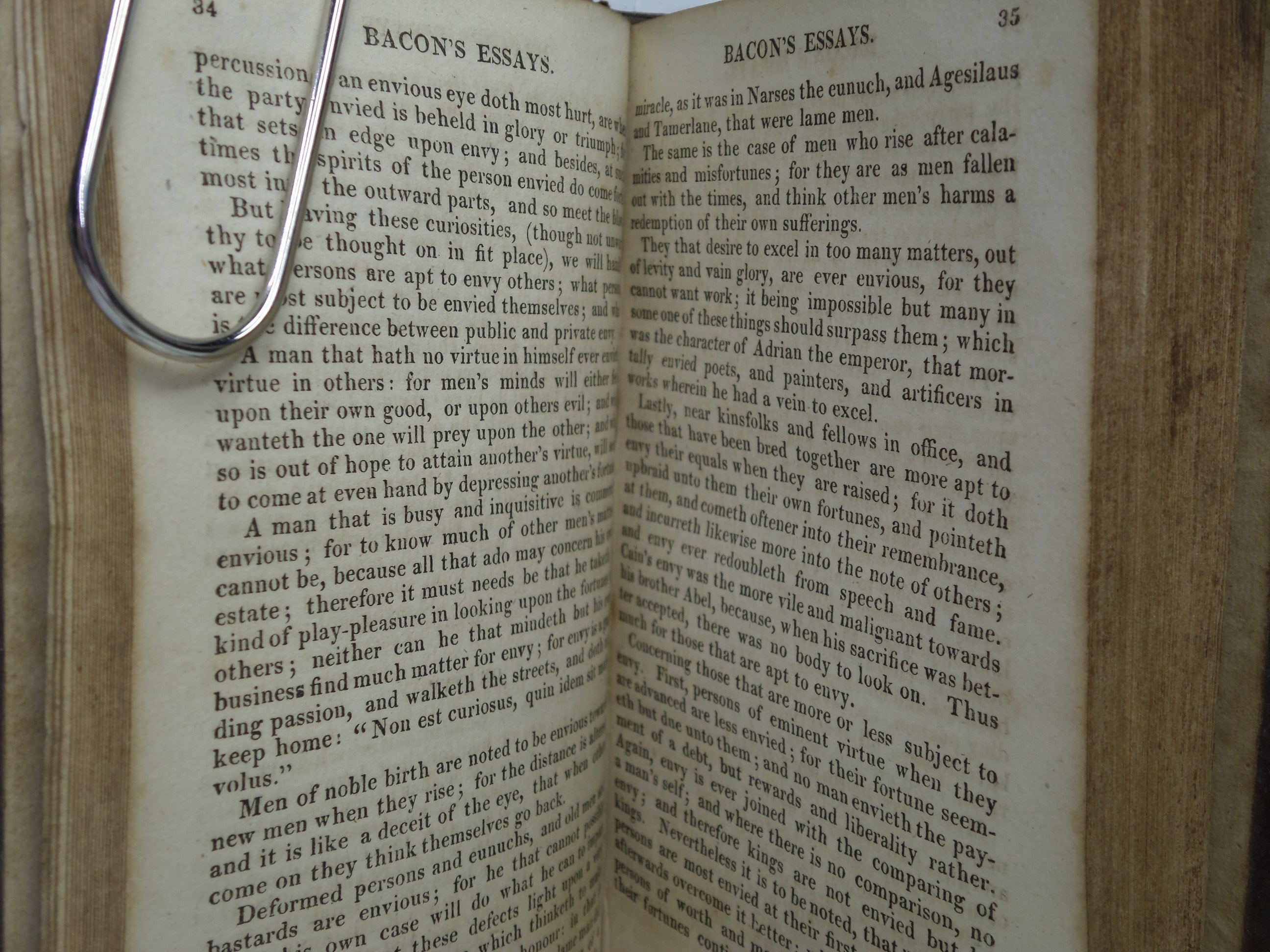 ESSAYS, MORAL, ECONOMICAL & POLITICAL BY FRANCIS BACON 1810 MINIATURE EDITION