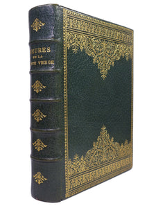 HEURES DE LA SAINTE VIERGE AVEC FIGURES PAR A. QUEYROY 1884 BOOK OF HOURS OF THE HOLY VIRGIN - FINE SIGNED BINDING