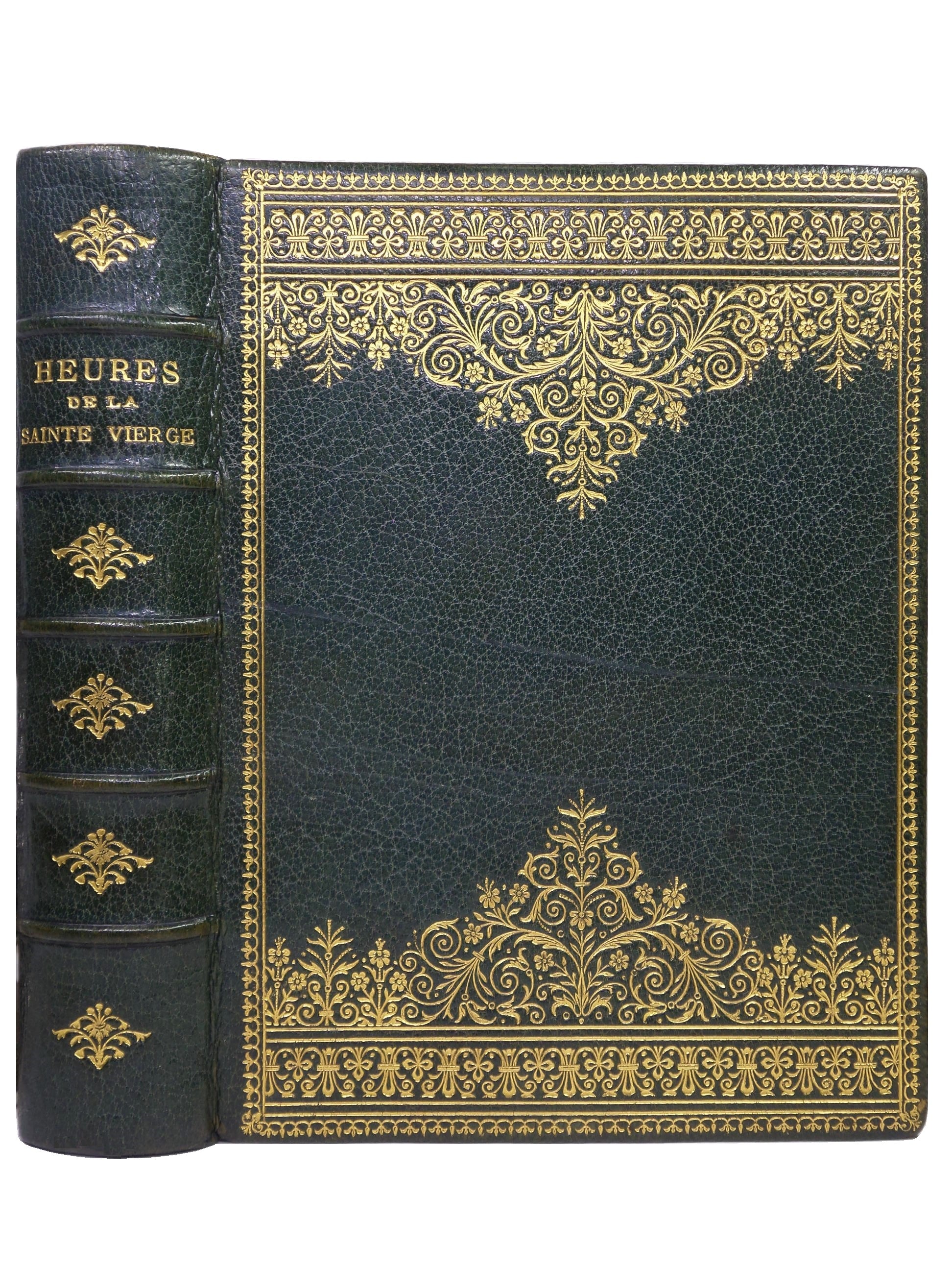 HEURES DE LA SAINTE VIERGE AVEC FIGURES PAR A. QUEYROY 1884 BOOK OF HOURS OF THE HOLY VIRGIN - FINE SIGNED BINDING